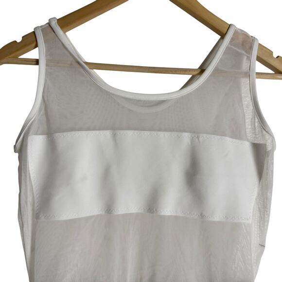 Norma Kamali Dash Dash Mio White Mesh One Piece Swimsuit Size Medium - Picture 5 of 12